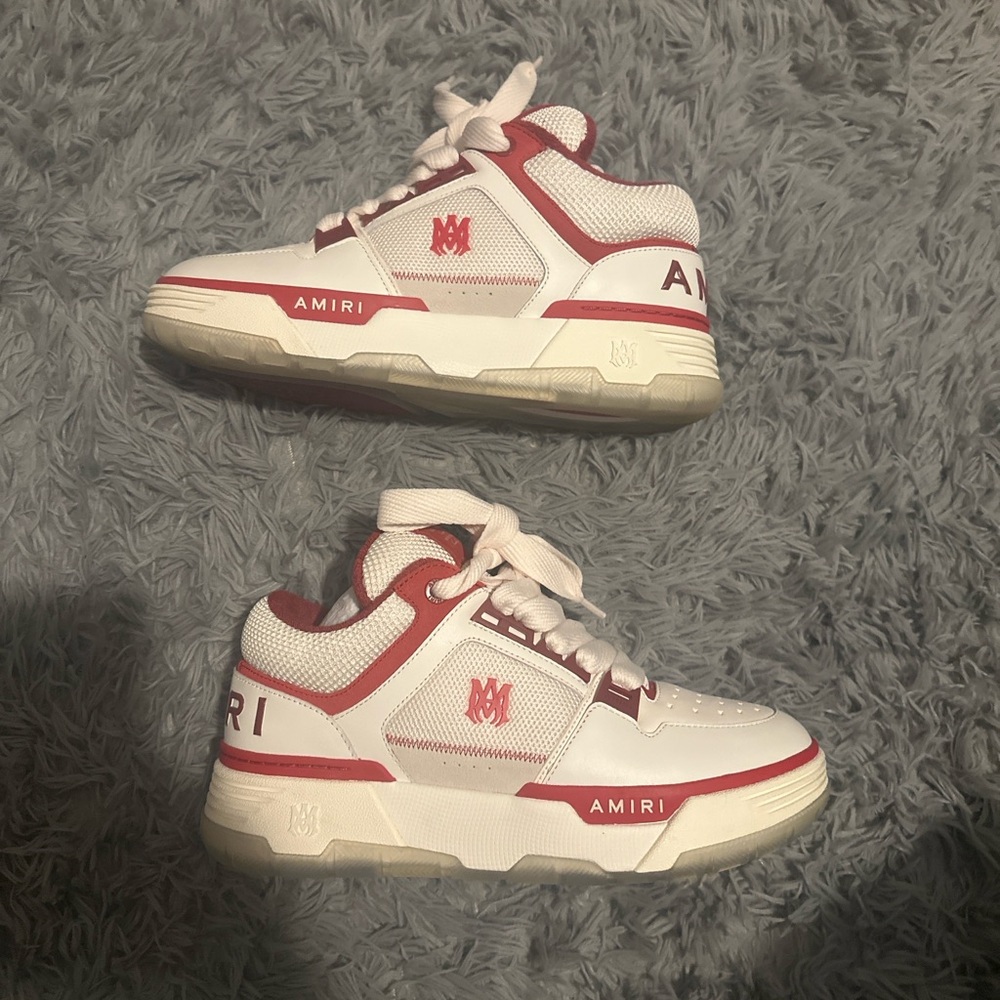 Amiri Kids White and Red Sneakers